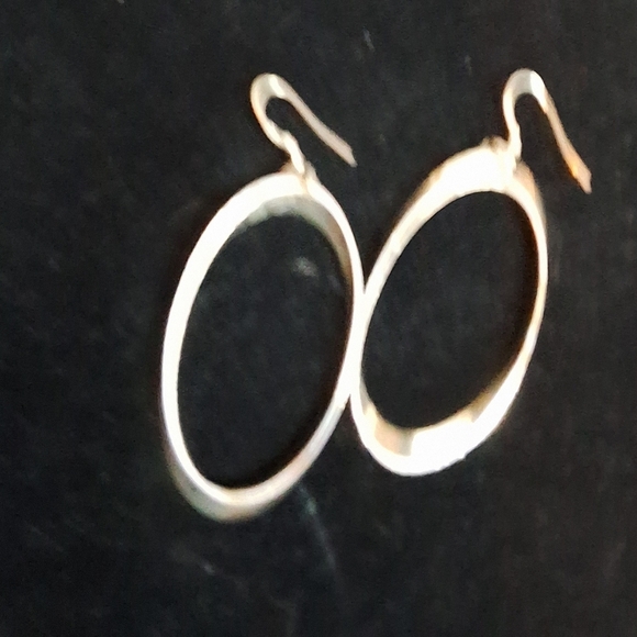 Vintage sterling oblong illusion earrings - Picture 8 of 8